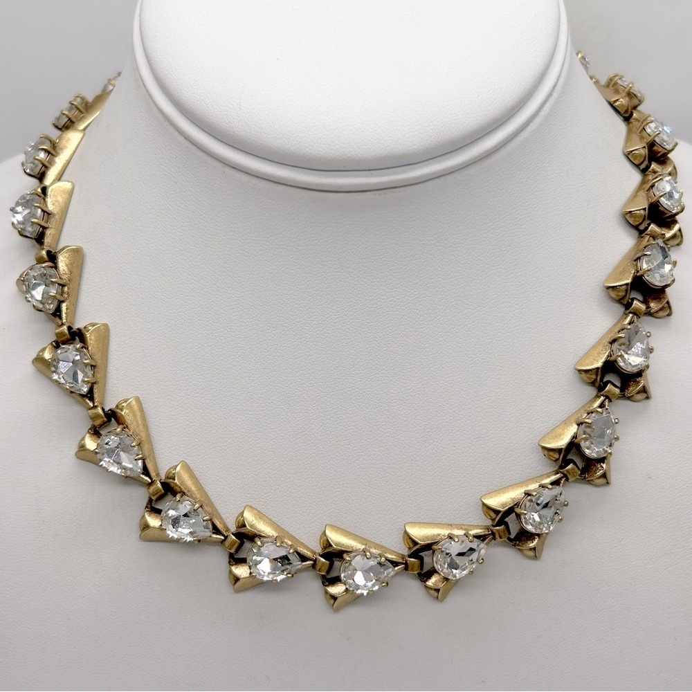 J. Crew Teardrop Jeweled Link Necklace
